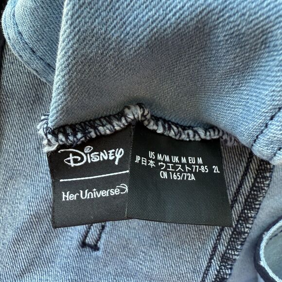 Disney Her Universe Mickey Mouse Denim Overall Dress Size Medium - Picture 10 of 12
